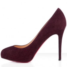 Szpilki Christian Louboutin New Declic 120mm w kolorze śliwkowym