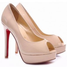 Czółenka Christian Louboutin Altadama 140 mm z odkrytymi palcami w kolorze różowym