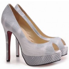 Czółenka Christian Louboutin Altadama 140 mm z odkrytymi palcami w kolorze Python