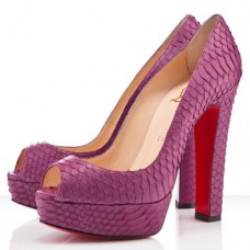Szpilki Christian Louboutin Bambou 140 mm z odkrytym palcem w kolorze ametystowym