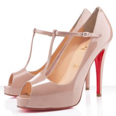 Christian Louboutin Burlina 120mm Peep Toe Pumps Nude Christian Louboutin Burlina 120mm Peep Toe Pumps Nude