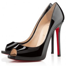 Szpilki Christian Louboutin Flo 120 mm z odkrytym palcem, czarne Szpilki Christian Louboutin Flo 120 mm z odkrytym palcem, czarne