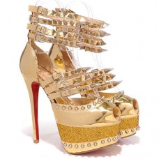 Christian Louboutin Isolde 160mm Peep Toe Pumps Bronze Christian Louboutin Isolde 160mm Peep Toe Pumps Bronze