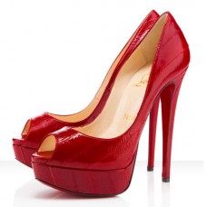 Christian Louboutin Lady 140mm Peep Toe Pumps Red Christian Louboutin Lady 140mm Peep Toe Pumps Red