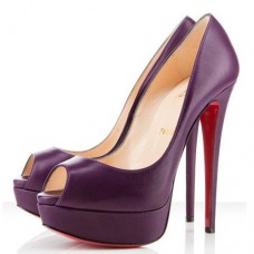 Christian Louboutin Lady 140mm Peep Toe Pumps Purple Christian Louboutin Lady 140mm Peep Toe Pumps Purple