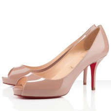 Christian Louboutin Mater Claude 80mm Peep Toe Pumps Nude Christian Louboutin Mater Claude 80mm Peep Toe Pumps Nude