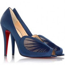 Christian Louboutin Papilipi 100mm Peep Toe Pumps Niebieskie Christian Louboutin Papilipi 100mm Peep Toe Pumps Niebieskie