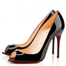 Christian Louboutin Sexy 100mm Peep Toe Pumps Black Christian Louboutin Sexy 100mm Peep Toe Pumps Black