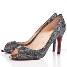 Christian Louboutin You You 80mm Peep Toe Czółenka Hematyt
