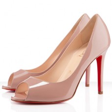 Christian Louboutin You You 100mm Peep Toe Pumps Nude Christian Louboutin You You 100mm Peep Toe Pumps Nude