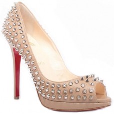 Szpilki Christian Louboutin Yolanda Spikes 120 mm z odkrytym palcem, różowe Szpilki Christian Louboutin Yolanda Spikes 120 mm z odkrytym palcem, różowe
