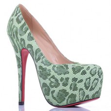 Christian Louboutin Daffodile Lace 160mm Platformy Zielone Christian Louboutin Daffodile Lace 160mm Platformy Zielone