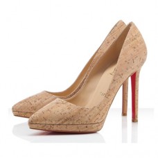 Christian Louboutin Pigalle Plato 120mm Pompy Naturalne