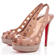 Christian Louboutin Ginza 140mm Peep Toe Pumps Nude Christian Louboutin Ginza 140mm Peep Toe Pumps Nude