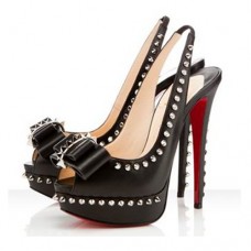 Christian Louboutin Lady Clou 140mm Slingbacks Black Christian Louboutin Lady Clou 140mm Slingbacks Black