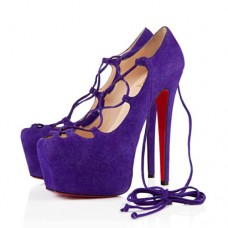 Christian Louboutin Ghildarc 160mm Platformy Fioletowe