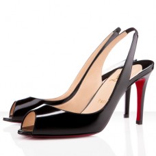 Christian Louboutin You You 80mm Slingback Black Christian Louboutin You You 80mm Slingback Black