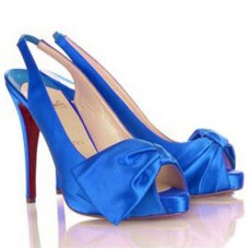 Christian Louboutin Very Noeud 120mm Slingback Blue