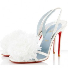 Christian Louboutin Tsarouchi 100mm Slingbacks White
