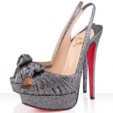 Christian Louboutin Jenny 140mm Slingbacks Grey Christian Louboutin Jenny 140mm Slingbacks Grey