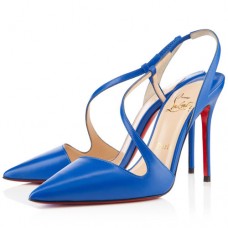 Christian Louboutin June 100mm Slingback Blue Christian Louboutin June 100mm Slingback Blue