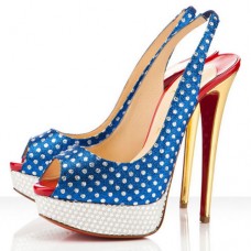 Christian Louboutin Miss America 140mm Slingback Blue Christian Louboutin Miss America 140mm Slingback Blue