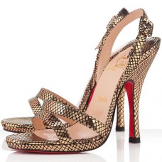 Christian Louboutin Fine Romance 120mm Slingback Gold Christian Louboutin Fine Romance 120mm Slingback Gold