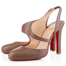 Christian Louboutin Atomic 100mm Slingback Sandały w kolorze taupe