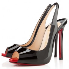 Christian Louboutin Flo 100mm Slingbacks Black/Rouge Lipstick Christian Louboutin Flo 100mm Slingbacks Black/Rouge Lipstick