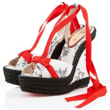 Christian Louboutin Isabelle 140mm Koturny Białe
