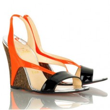 Christian Louboutin Yasmine 100mm Koturny Pomarańczowe Christian Louboutin Yasmine 100mm Koturny Pomarańczowe