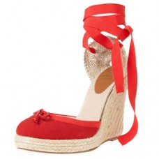 Christian Louboutin Carino Plato 120mm Koturny Czerwone