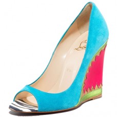 Christian Louboutin Miramar 100mm Koturny Niebieskie Christian Louboutin Miramar 100mm Koturny Niebieskie