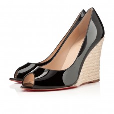 Christian Louboutin Puglia 100mm Wedges Black Christian Louboutin Puglia 100mm Wedges Black