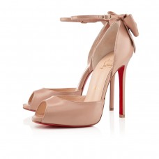 Sandały Christian Louboutin Dos Noeud 120 mm w kolorze nude Sandały Christian Louboutin Dos Noeud 120 mm w kolorze nude