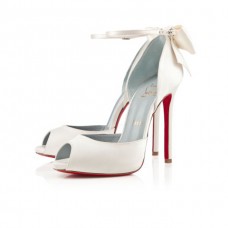 Christian Louboutin Dos Noeud 120mm Specjalna okazja Off White