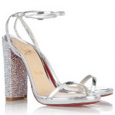 Sandały Christian Louboutin Au Palace 120mm w kolorze srebrnym