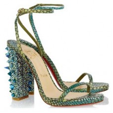 Sandały Christian Louboutin Au Palace 120mm w kolorze zielonym Sandały Christian Louboutin Au Palace 120mm w kolorze zielonym