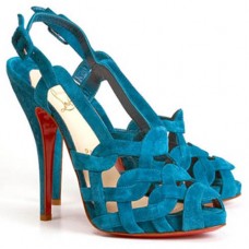 Sandały Christian Louboutin Larissandale 120mm niebieskie Sandały Christian Louboutin Larissandale 120mm niebieskie