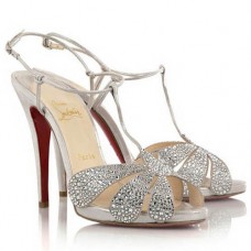 Sandały Christian Louboutin Margi Diams 120mm w kolorze srebrnym Sandały Christian Louboutin Margi Diams 120mm w kolorze srebrnym
