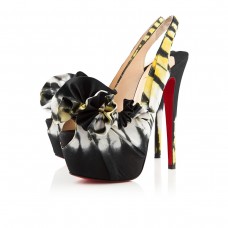 Christian Louboutin High Boubou 160mm Platformy Czarno-Żółte Christian Louboutin High Boubou 160mm Platformy Czarno-Żółte