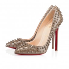 Christian Louboutin Pigalle Spikes 120mm Pompy Taupe Christian Louboutin Pigalle Spikes 120mm Pompy Taupe