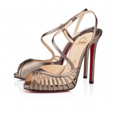 Sandały Christian Louboutin Scoubridou 120mm brązowe
