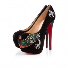 Christian Louboutin Highness 160mm Peep Toe Pumps Black Christian Louboutin Highness 160mm Peep Toe Pumps Black