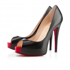 Christian Louboutin Vendome 120mm Peep Toe Pumps Czarno-Czerwone Christian Louboutin Vendome 120mm Peep Toe Pumps Czarno-Czerwone