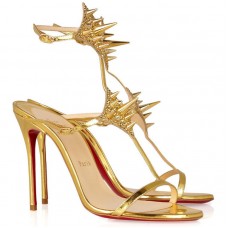 Christian Louboutin Lady Max 100mm Specjalna okazja Złoty