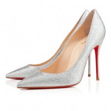 Christian Louboutin Decollete 554 100mm Specjalna okazja Srebrny