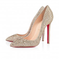 Christian Louboutin Pigalle Strass 120mm Specjalna okazja Złoty