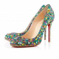 Christian Louboutin Fifi Strass 100mm Specjalna okazja Wielokolorowy Christian Louboutin Fifi Strass 100mm Specjalna okazja Wielokolorowy