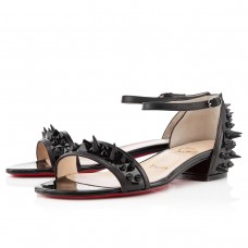Sandały płaskie Christian Louboutin Druide w kolorze czarnym Sandały płaskie Christian Louboutin Druide w kolorze czarnym